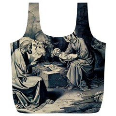 The Birth Of Christ Full Print Recycle Bags (l)  by Valentinaart