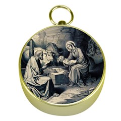 The Birth Of Christ Gold Compasses by Valentinaart