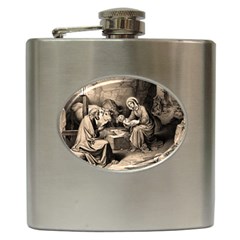 The Birth Of Christ Hip Flask (6 Oz) by Valentinaart