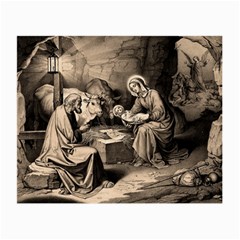 The Birth Of Christ Small Glasses Cloth by Valentinaart