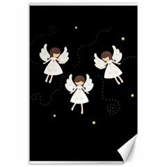 Christmas Angels  Canvas 24  X 36  by Valentinaart