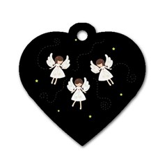 Christmas Angels  Dog Tag Heart (two Sides) by Valentinaart