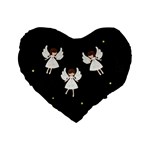 Christmas angels  Standard 16  Premium Heart Shape Cushions Front