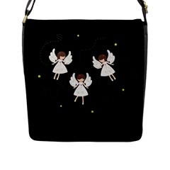 Christmas Angels  Flap Messenger Bag (l) 