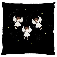 Christmas Angels  Large Flano Cushion Case (two Sides) by Valentinaart