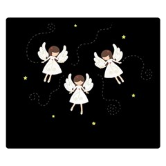 Christmas Angels  Double Sided Flano Blanket (small)  by Valentinaart