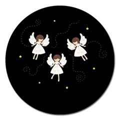 Christmas Angels  Magnet 5  (round) by Valentinaart