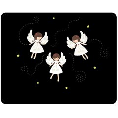 Christmas Angels  Fleece Blanket (medium)  by Valentinaart