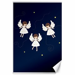 Christmas Angels  Canvas 24  X 36  by Valentinaart