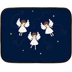 Christmas Angels  Double Sided Fleece Blanket (mini)  by Valentinaart