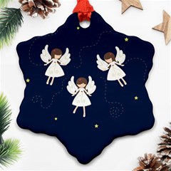 Christmas Angels  Ornament (snowflake) by Valentinaart