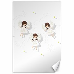 Christmas Angels  Canvas 24  X 36  by Valentinaart