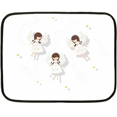 Christmas Angels  Double Sided Fleece Blanket (mini)  by Valentinaart