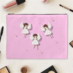 Christmas Angels  Cosmetic Bag (xl) by Valentinaart