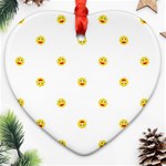 Happy Sun Motif Kids Seamless Pattern Ornament (Heart) Front