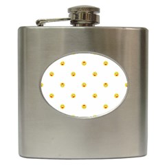 Happy Sun Motif Kids Seamless Pattern Hip Flask (6 Oz)