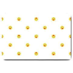 Happy Sun Motif Kids Seamless Pattern Large Doormat 