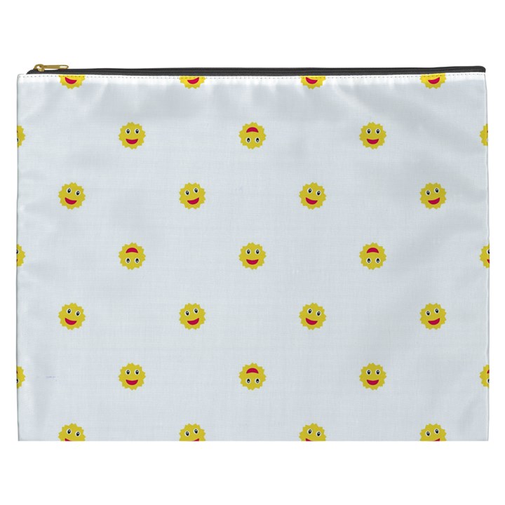 Happy Sun Motif Kids Seamless Pattern Cosmetic Bag (XXXL) 