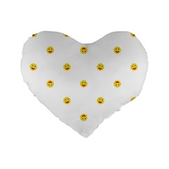 Happy Sun Motif Kids Seamless Pattern Standard 16  Premium Heart Shape Cushions by dflcprintsclothing