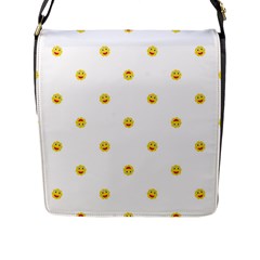 Happy Sun Motif Kids Seamless Pattern Flap Messenger Bag (l)  by dflcprintsclothing