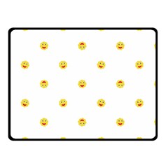 Happy Sun Motif Kids Seamless Pattern Double Sided Fleece Blanket (small) 