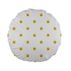 Happy Sun Motif Kids Seamless Pattern Standard 15  Premium Flano Round Cushions by dflcprintsclothing