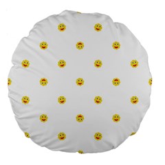 Happy Sun Motif Kids Seamless Pattern Large 18  Premium Flano Round Cushions by dflcprintsclothing