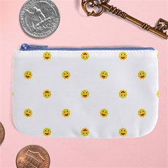 Happy Sun Motif Kids Seamless Pattern Large Coin Purse