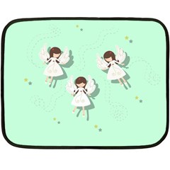 Christmas Angels  Double Sided Fleece Blanket (mini)  by Valentinaart