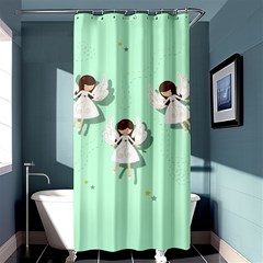 Christmas Angels  Shower Curtain 36  X 72  (stall)  by Valentinaart