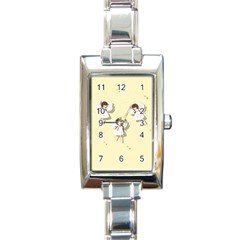 Christmas Angels  Rectangle Italian Charm Watch