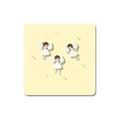 Christmas Angels  Square Magnet by Valentinaart