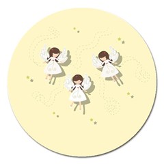 Christmas Angels  Magnet 5  (round) by Valentinaart