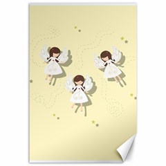 Christmas Angels  Canvas 24  X 36  by Valentinaart