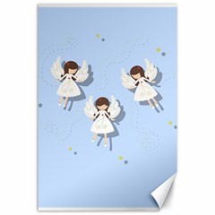 Christmas Angels  Canvas 24  X 36  by Valentinaart