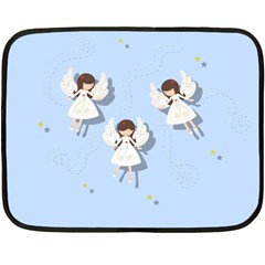 Christmas Angels  Double Sided Fleece Blanket (mini)  by Valentinaart