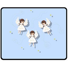 Christmas Angels  Fleece Blanket (medium)  by Valentinaart