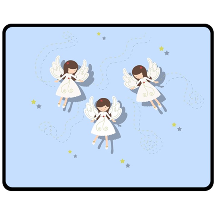 Christmas angels  Fleece Blanket (Medium) 