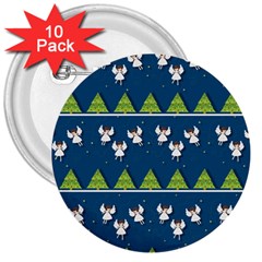 Christmas Angels  3  Buttons (10 Pack)  by Valentinaart