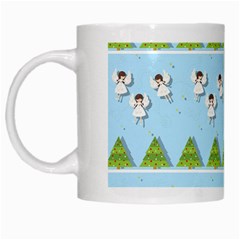 Christmas Angels  White Mugs