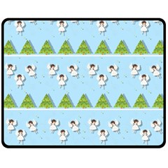 Christmas Angels  Fleece Blanket (medium) 