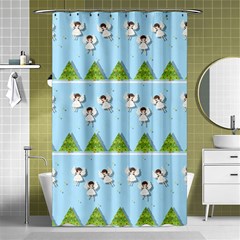 Christmas Angels  Shower Curtain 48  X 72  (small)  by Valentinaart