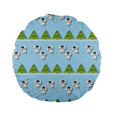 Christmas Angels  Standard 15  Premium Round Cushions