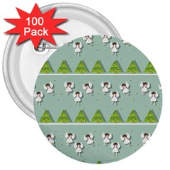 Christmas Angels  3  Buttons (100 Pack)  by Valentinaart