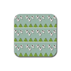 Christmas Angels  Rubber Coaster (square) 