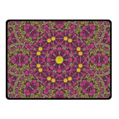 Butterflies  Roses In Gold Spreading Calm And Love Fleece Blanket (small) by pepitasart