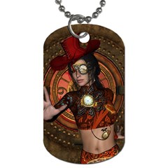 Steampunk, Wonderful Steampunk Lady Dog Tag (Two Sides)