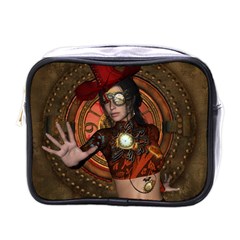 Steampunk, Wonderful Steampunk Lady Mini Toiletries Bags by FantasyWorld7