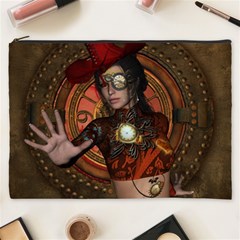 Steampunk, Wonderful Steampunk Lady Cosmetic Bag (XXXL) 