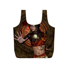 Steampunk, Wonderful Steampunk Lady Full Print Recycle Bags (S) 